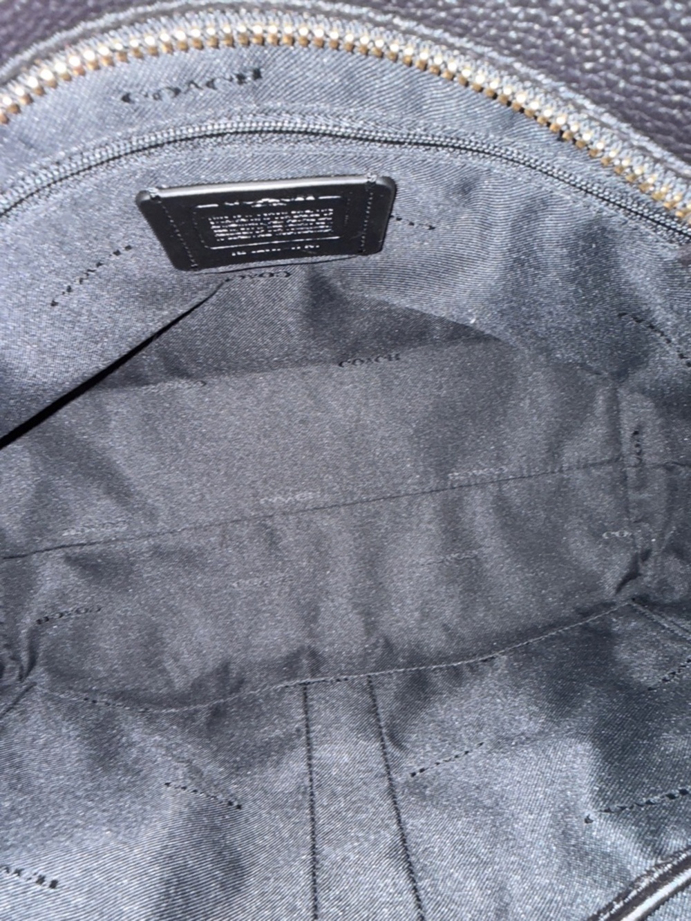 Coach Black Leather Tote with Gold Chain Handles - Picture 10 of 15